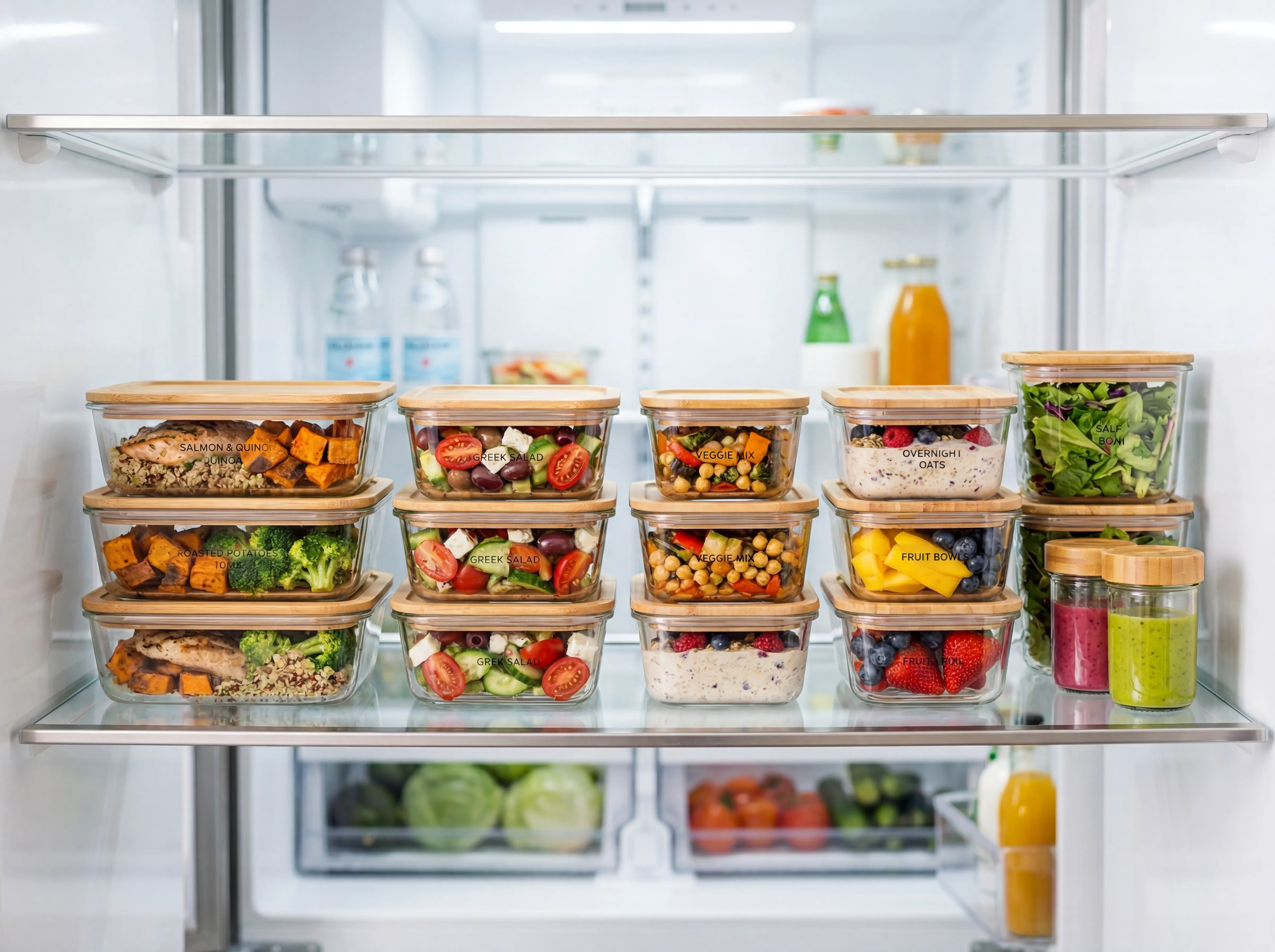 Collection of non-toxic food storage containers