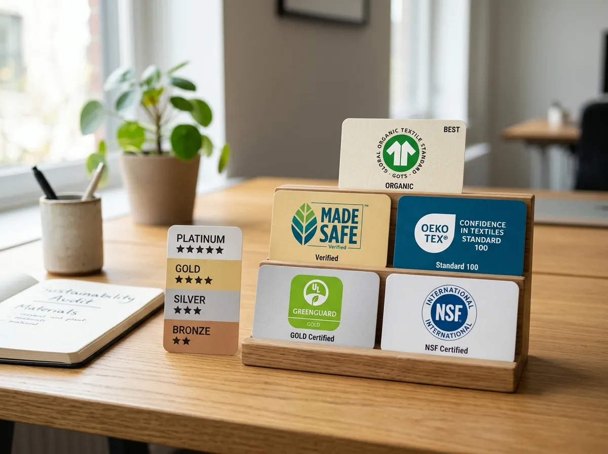 Comparison chart of non-toxic certification labels with trust ratings