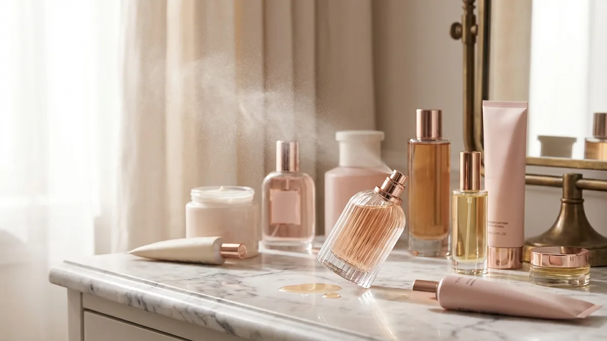 Product label close-up showing the word fragrance in an ingredient list